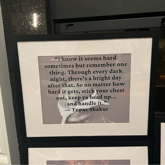 2Pac Tupac Shakur motivational quotes “THRU MY EYES” B&W Print collection - Picture 3 of 13
